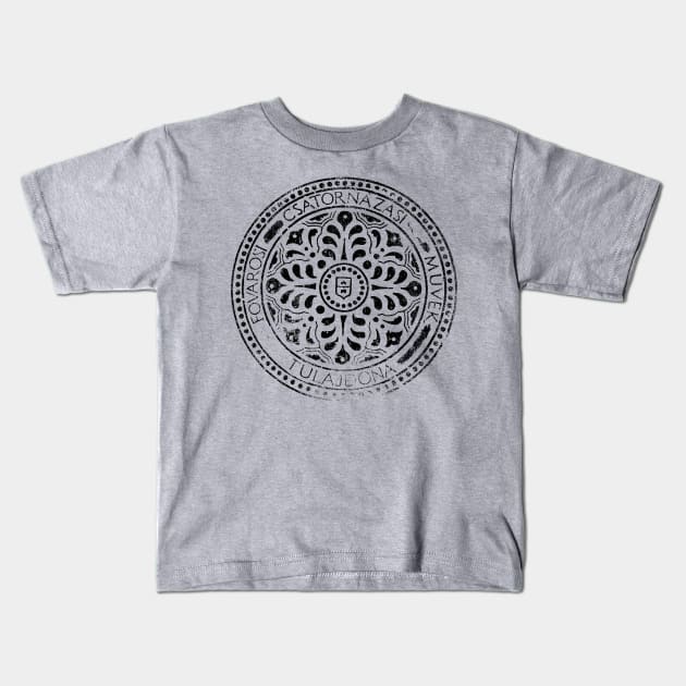 Budapest Manhole Cover #2 Kids T-Shirt by kg07_shirts